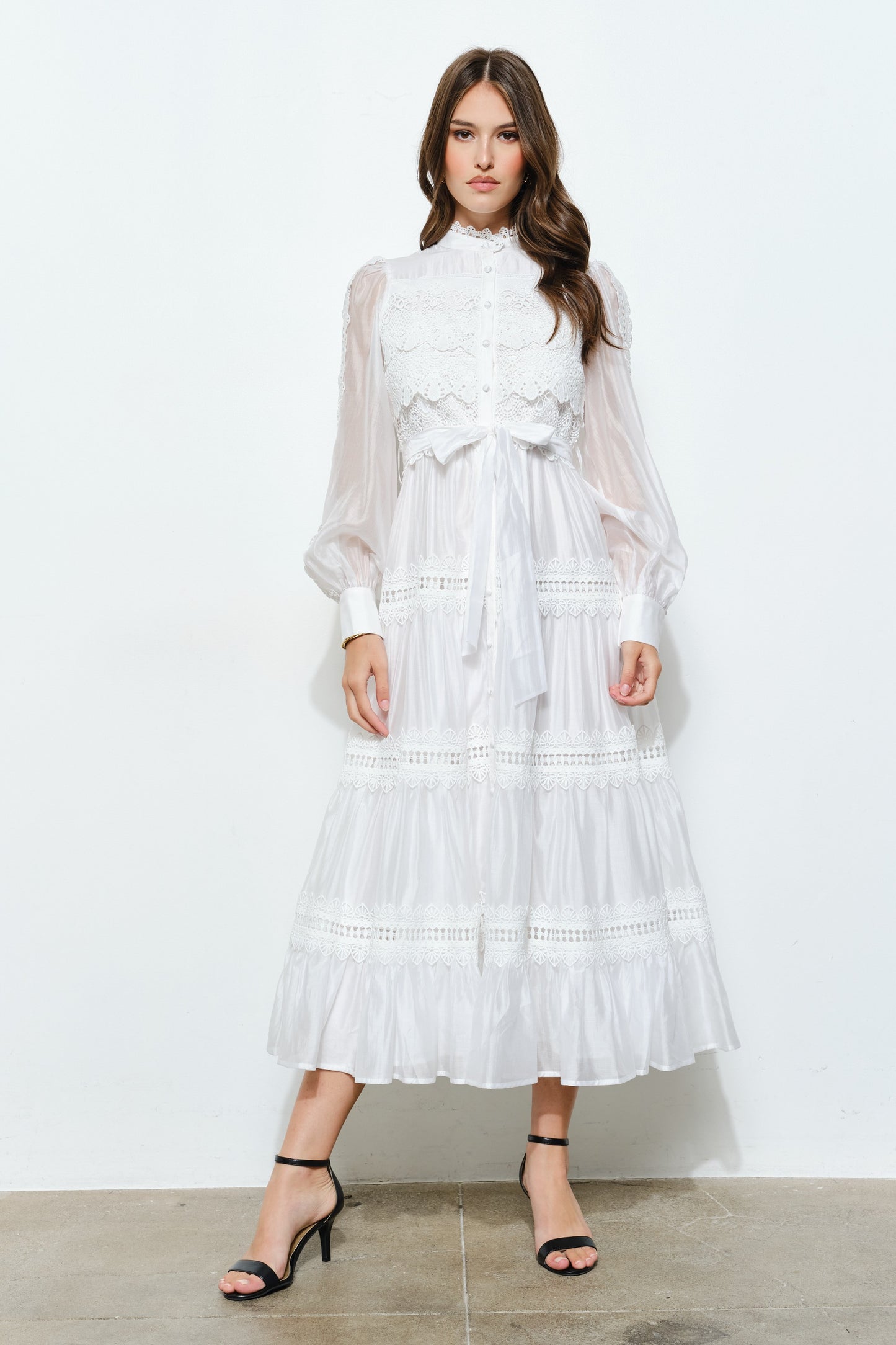 Ivory Romance Lace Maxi Dress