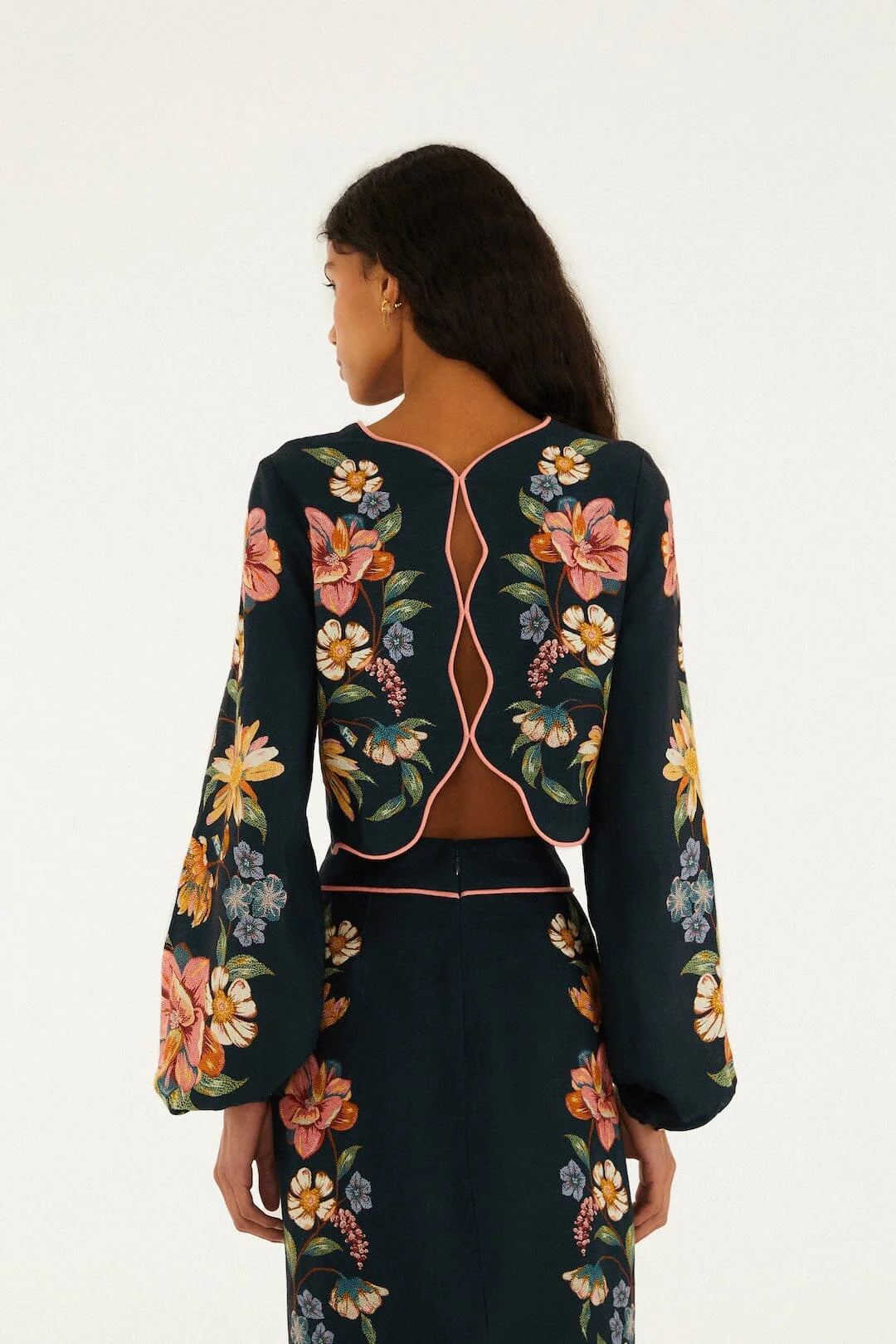 Dark Blue Maira Floral Set