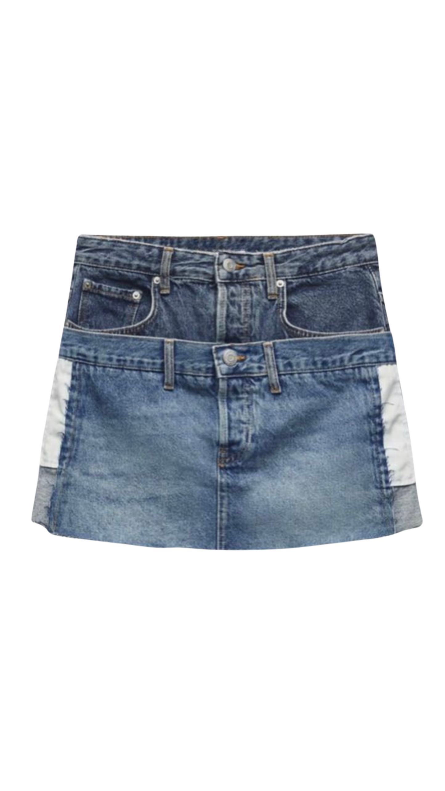 Dual waist Denim Skirt