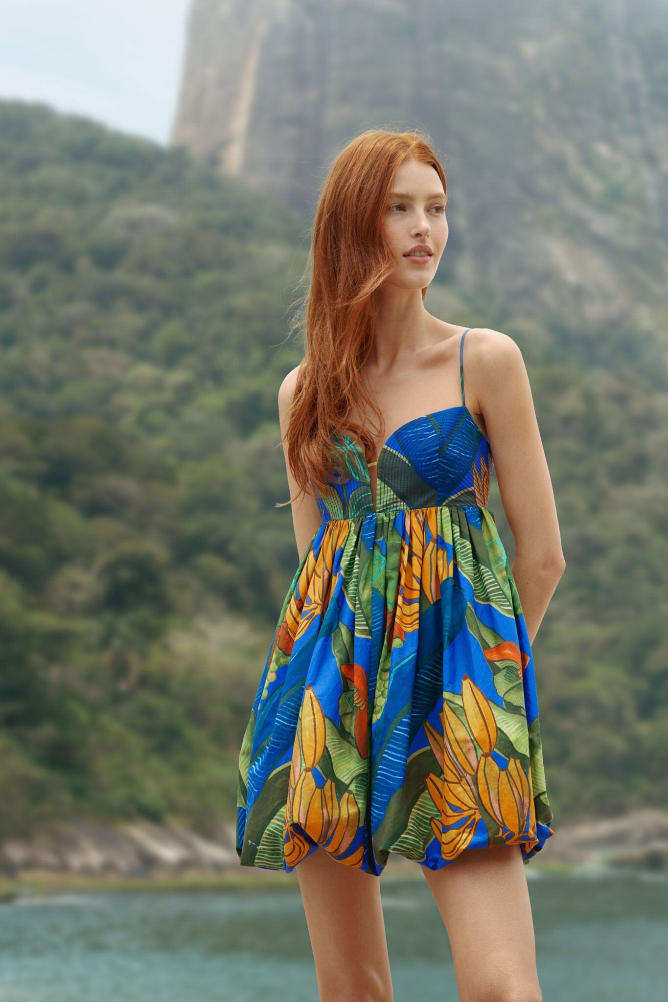 Blue Banana Grapes Sleeveless Mini Dress