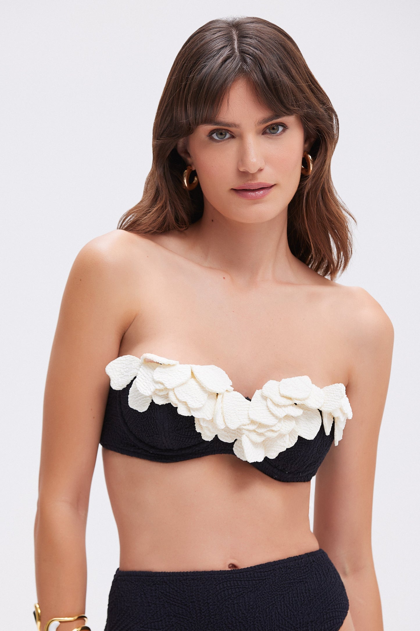 BREEZE JACQUARD FLOWER APPLIQUE BIKINI
