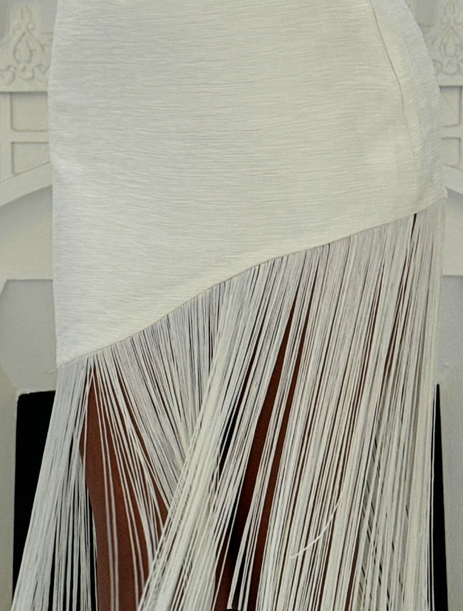 Danny Fringes skirt-white