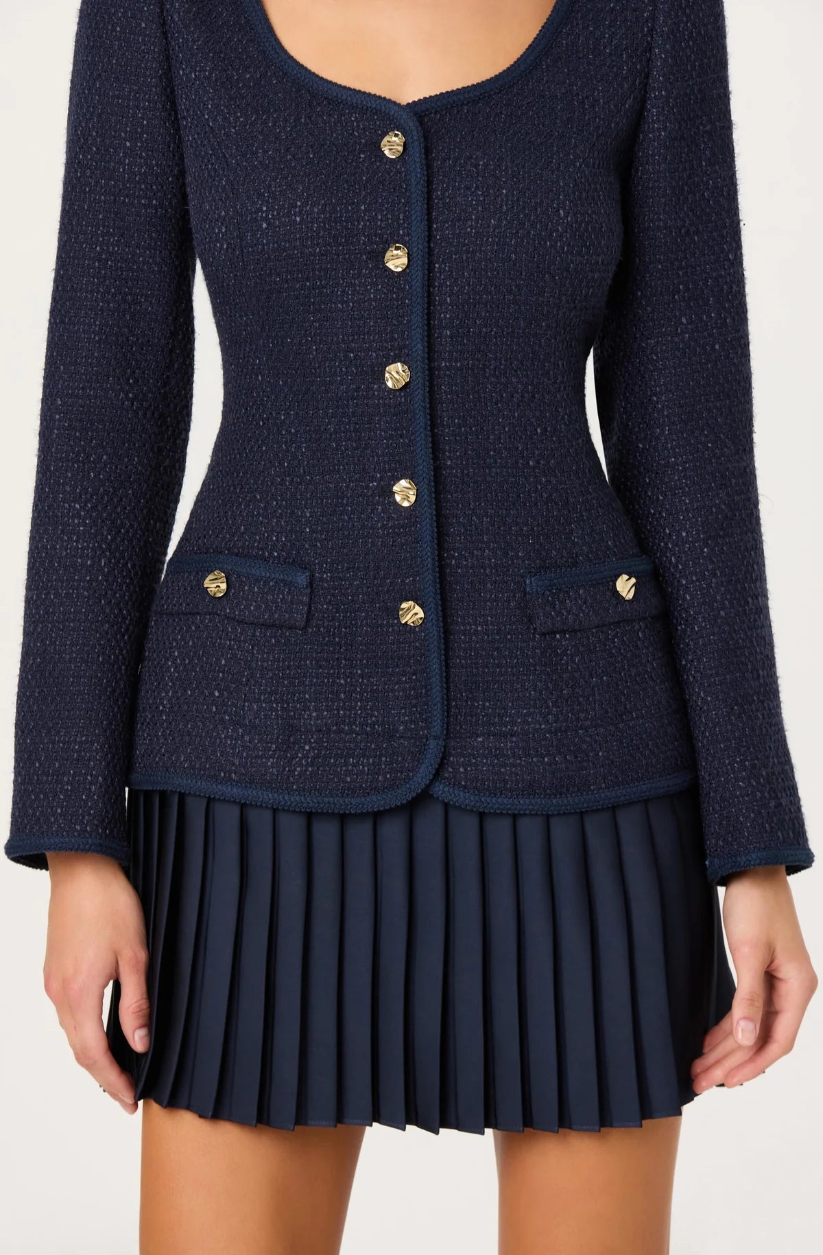 Malorie Mixed Media Mini Dress