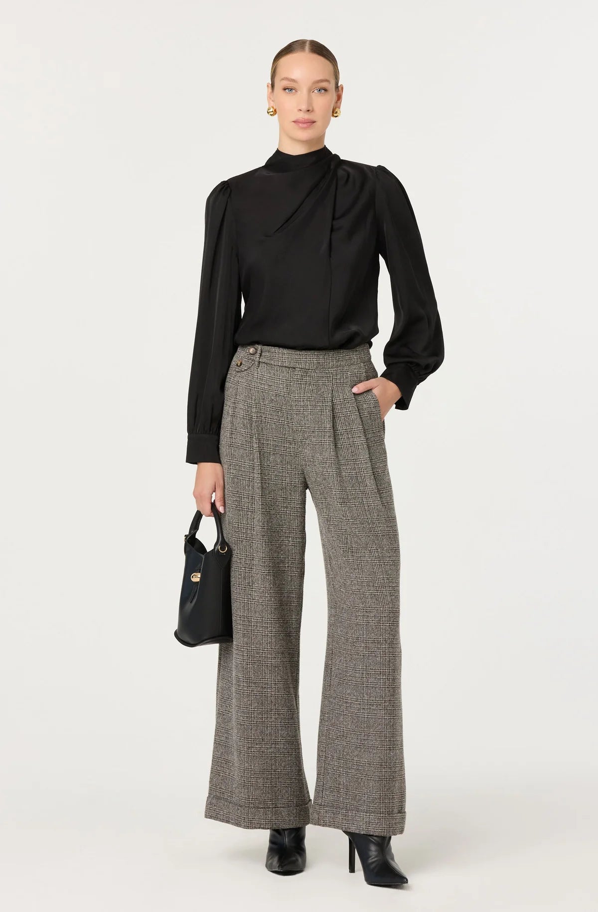 Lanie Relaxed Tweed Trousers