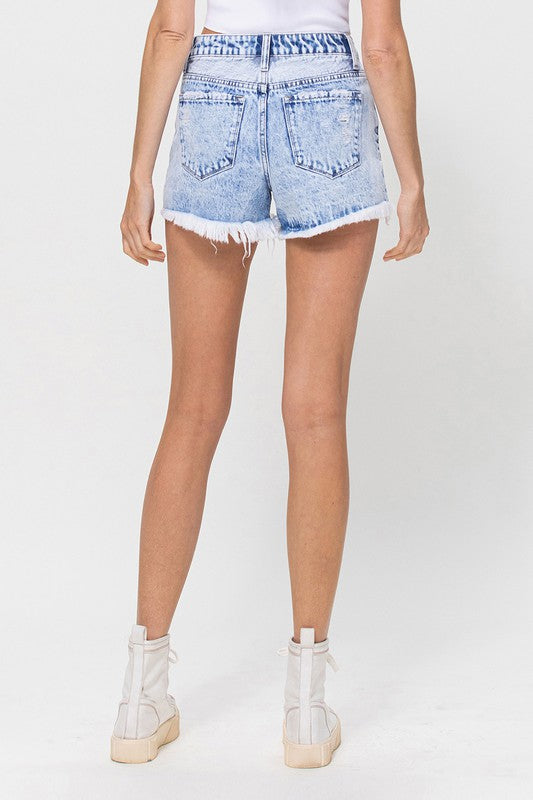 White front Denim shorts