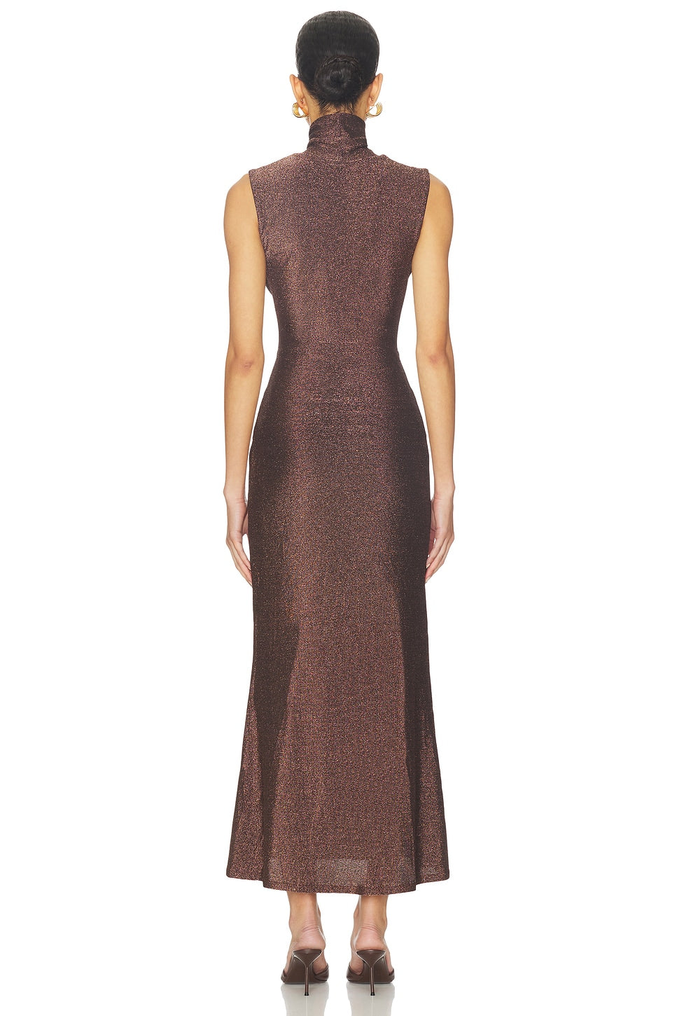 Riana Metallic Twist Front Maxi Dress