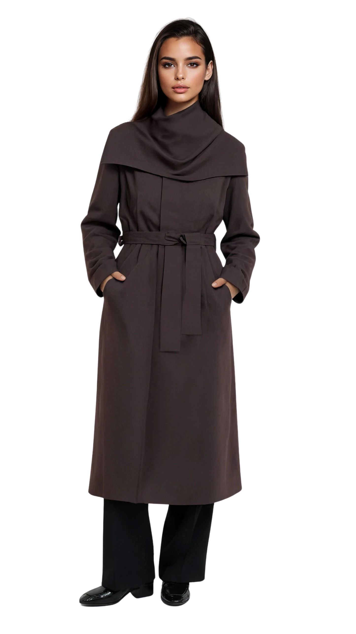 The Lilia 100% Cashmere Wrap Coat