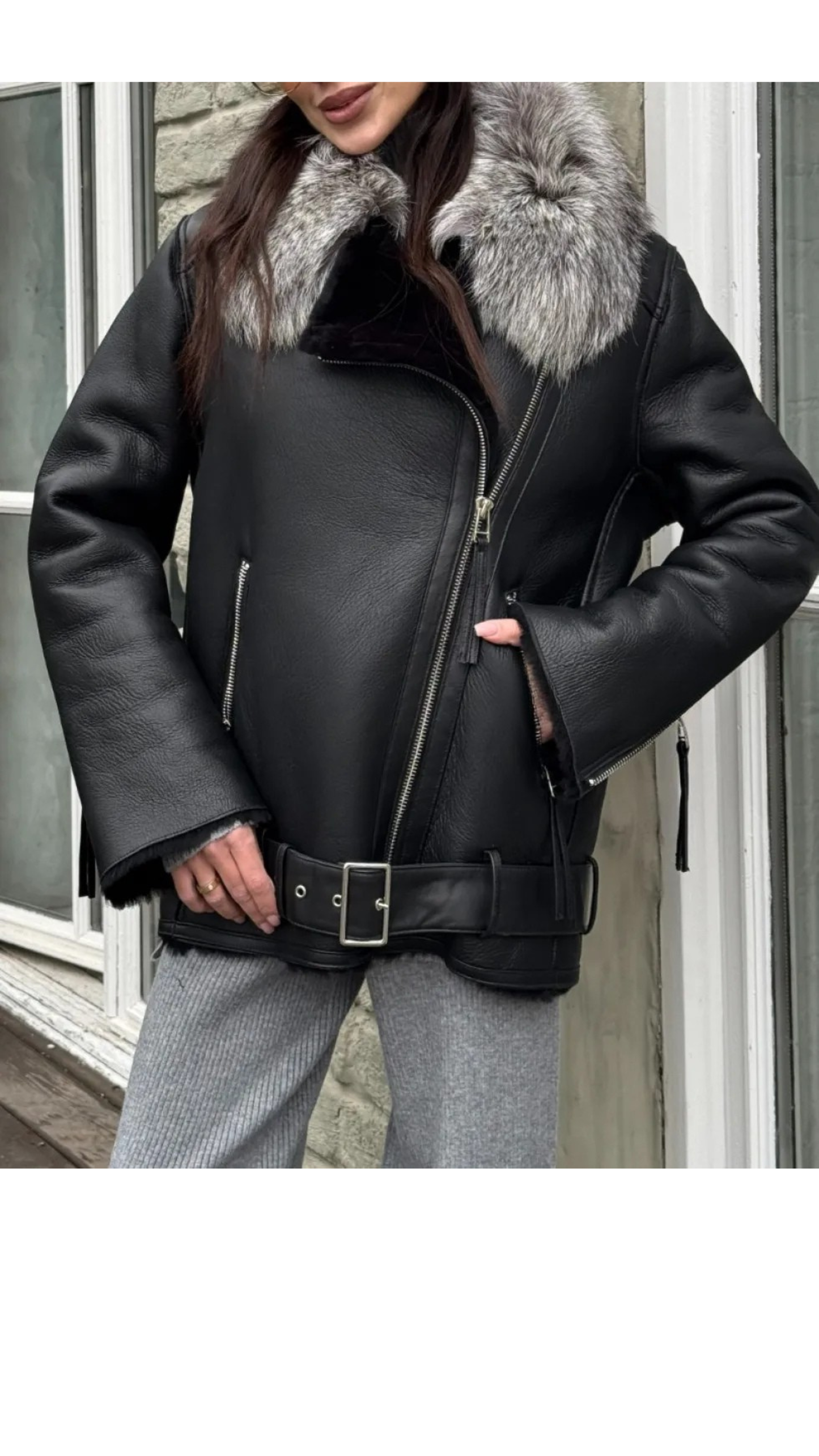 Tuscana Shearling Biker Jacket