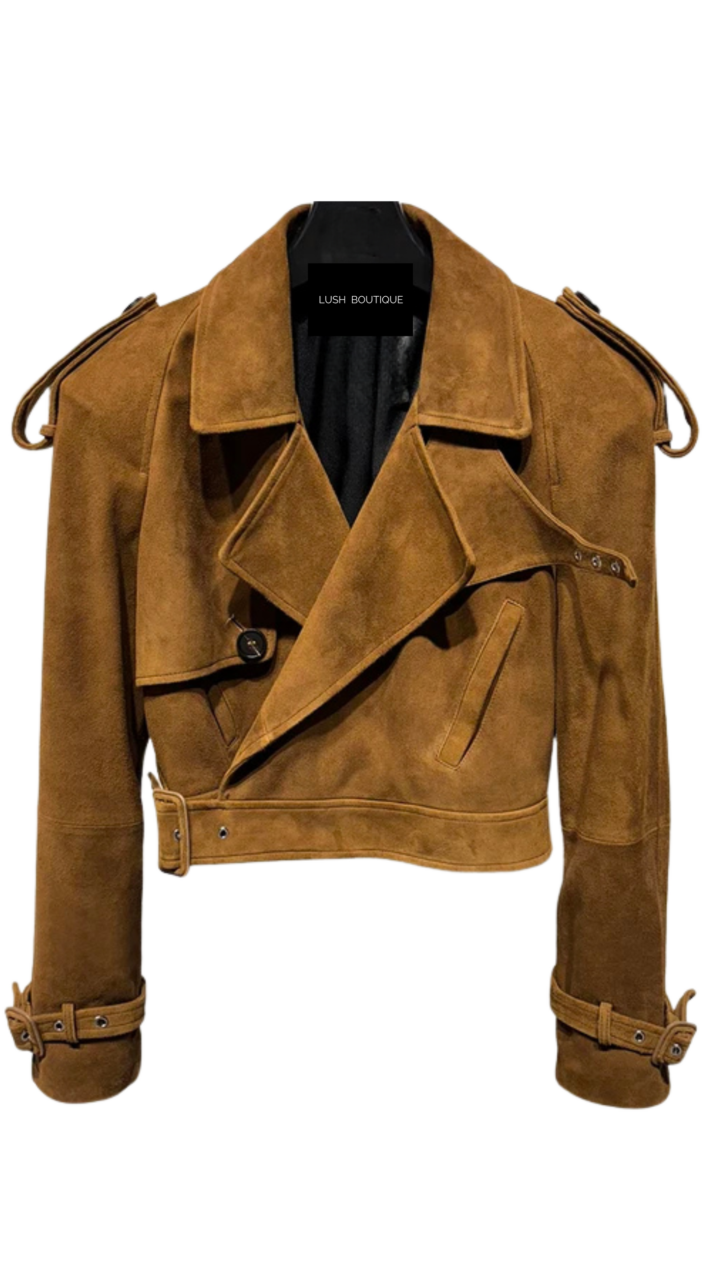 Scarlete leather jacket-Camel