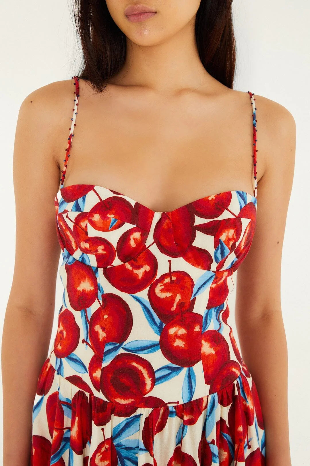 Cherry Blossom Sleeveless Midi Dress