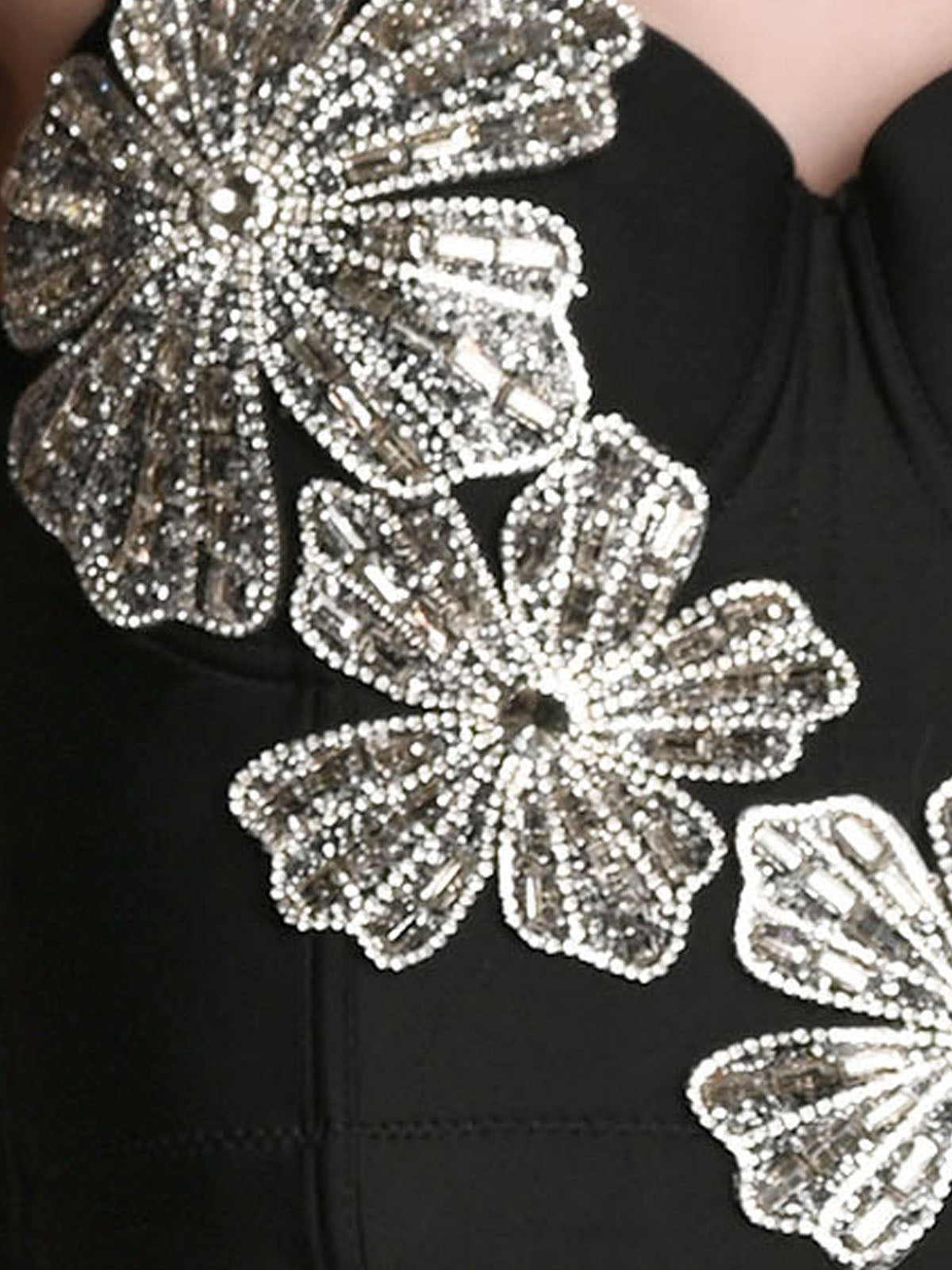 Floral Crystal Bustier Top
