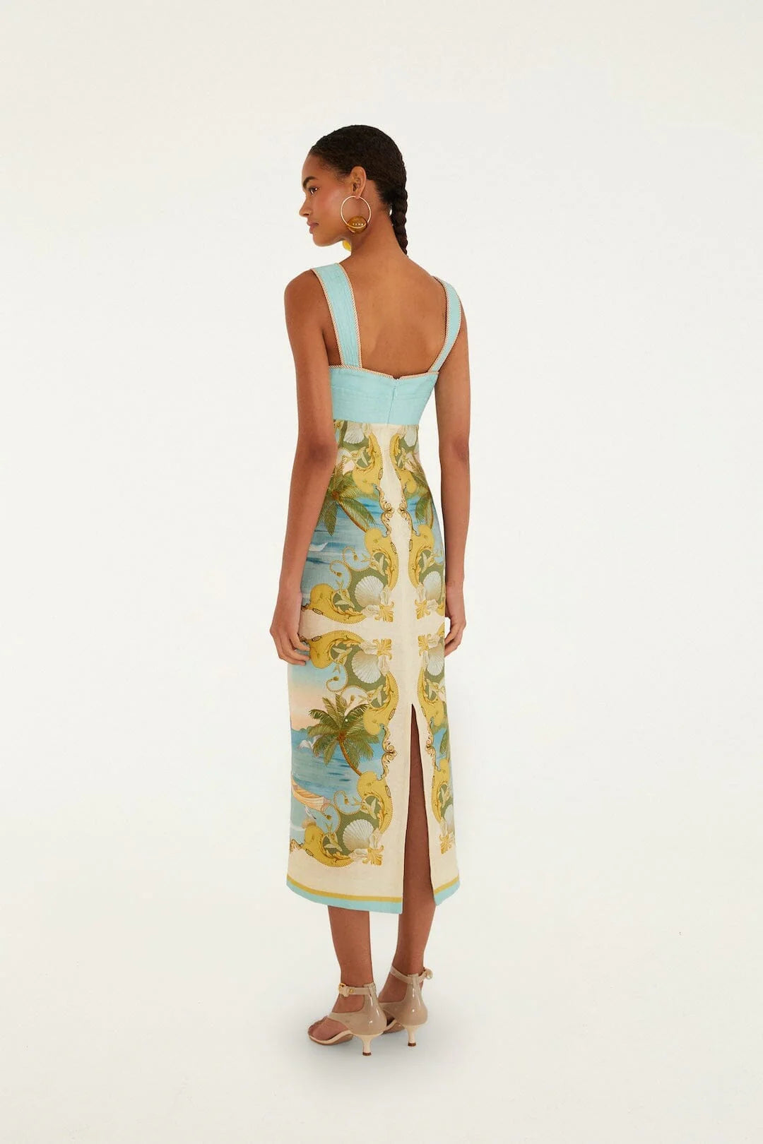 Multicolor Royal Sea Maxi Dress