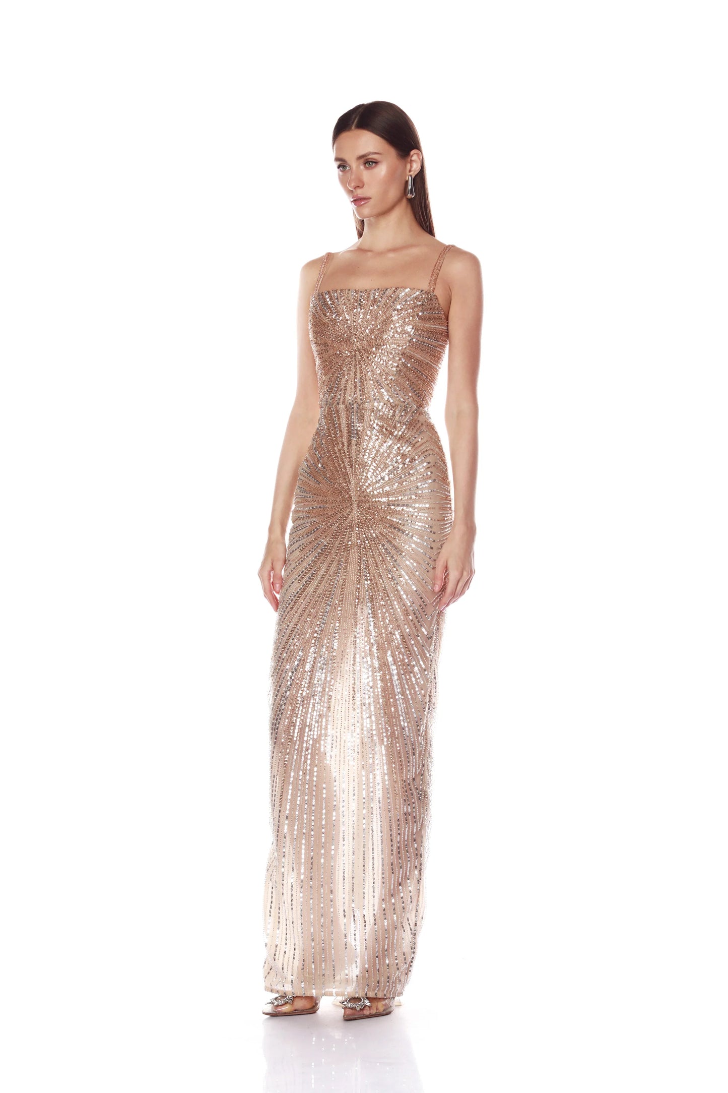 Dahlia Champagne Maxi Dress