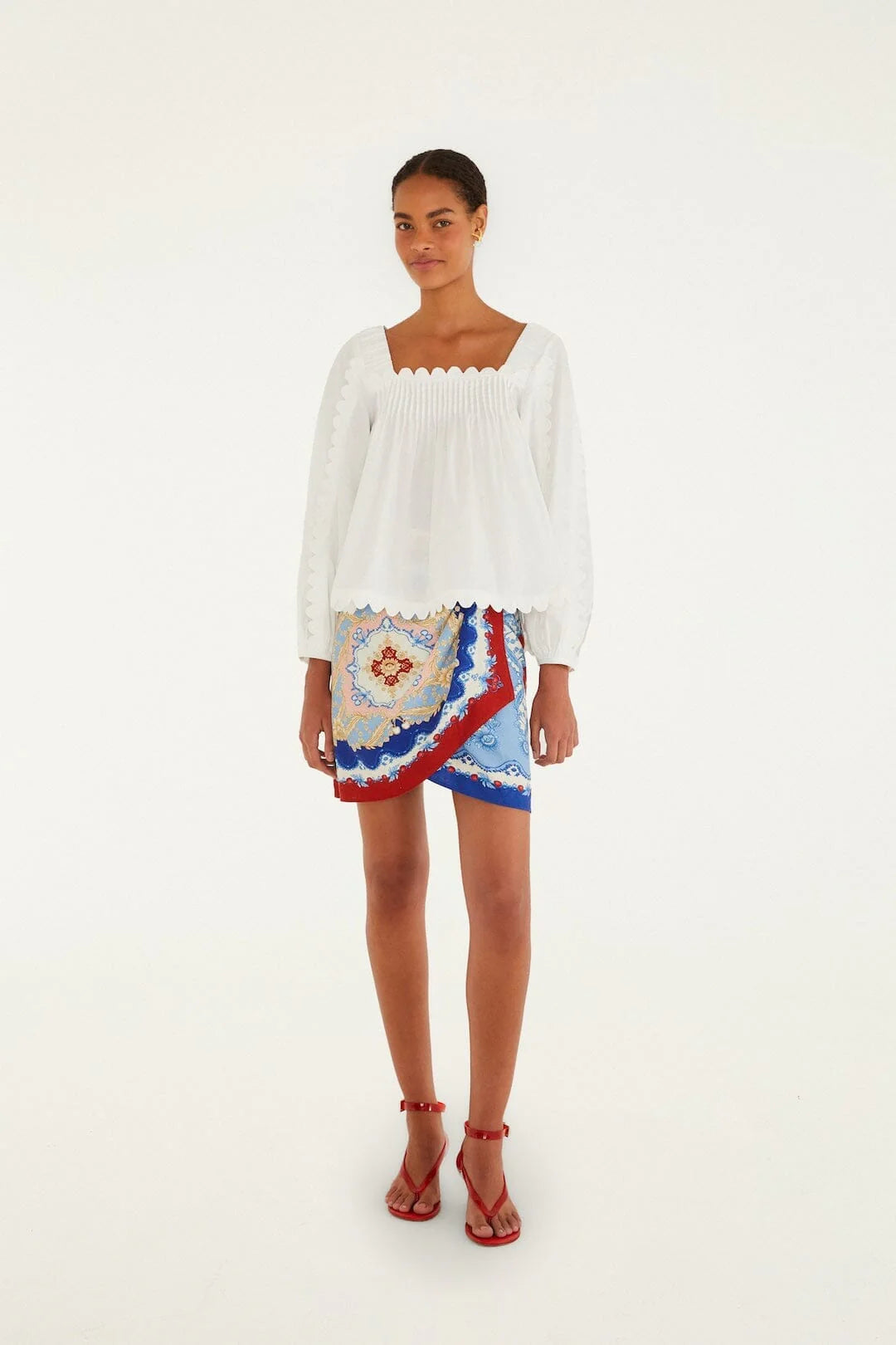 Mixed Cherry Royalty Scarf Mini Skirt