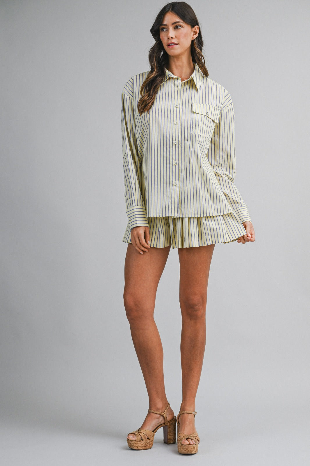 Striped Tailored Set