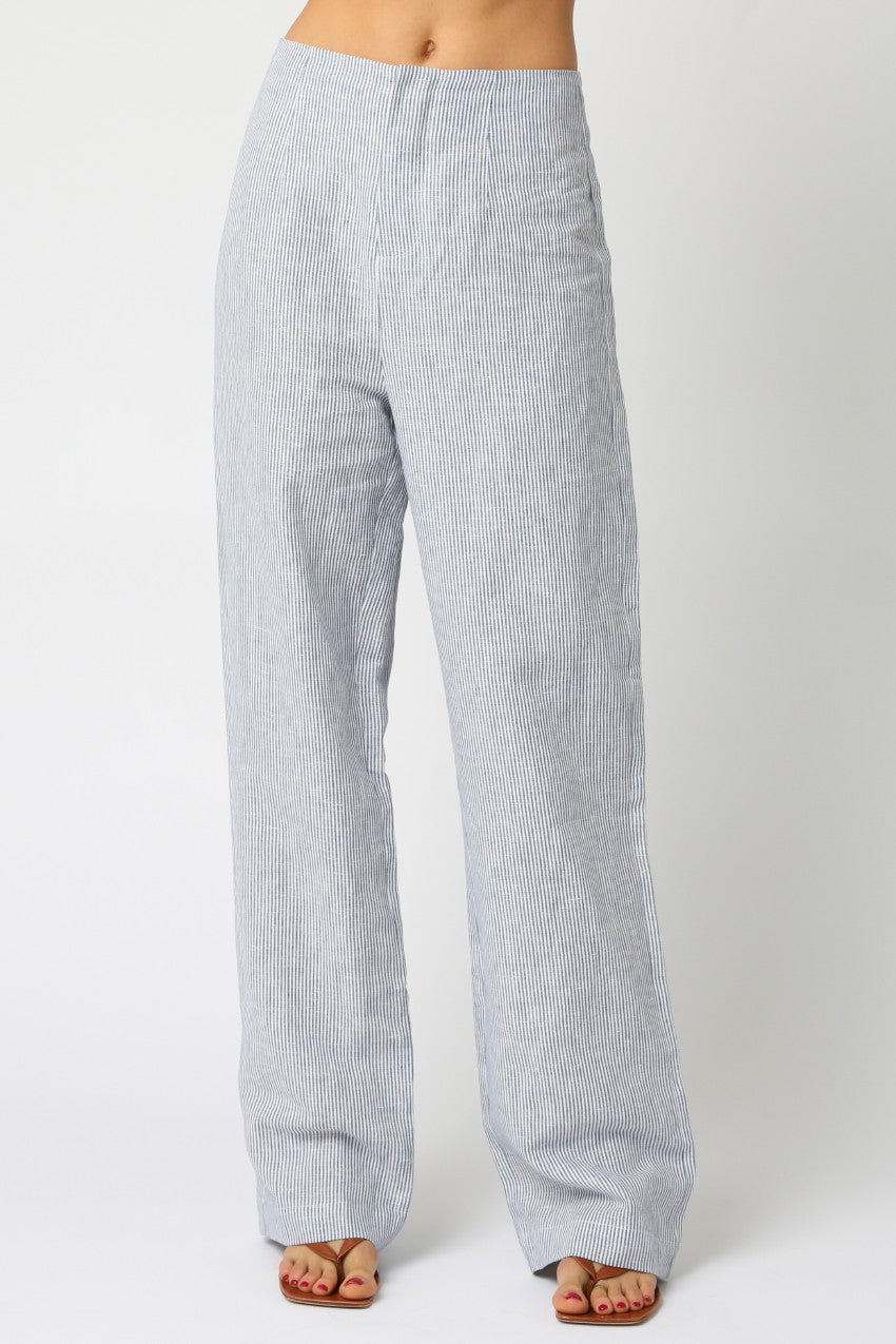 Zuni Linen Pants Set-Blue