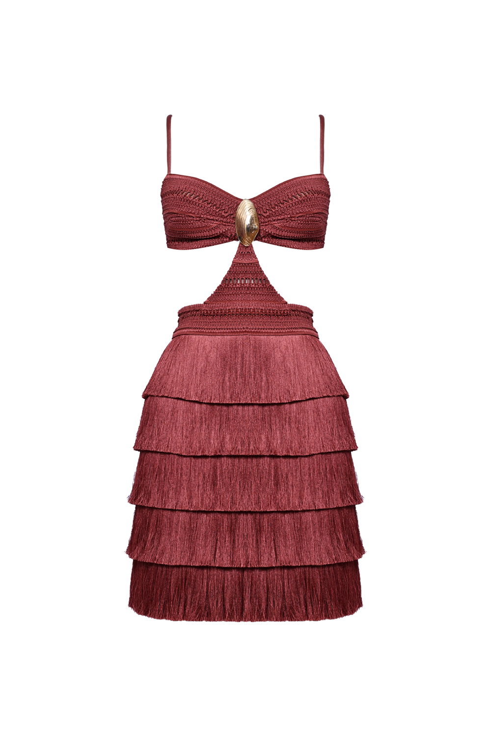 AMBER FRINGE MINI DRESS X CAMILA COHELO