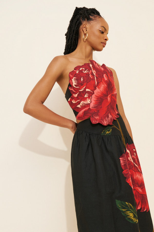 BLACK ROSALIA ARTISANAL DRESS