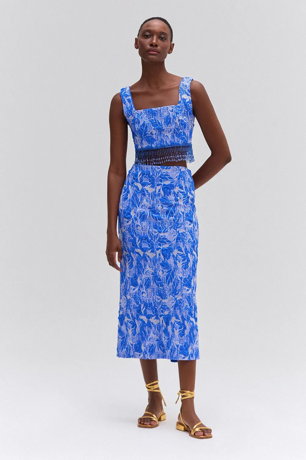 STRETCH JACQUARD BEADED SET
