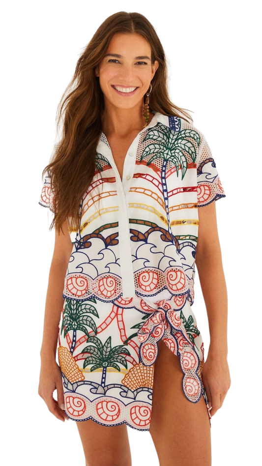 Off-White Tropical Graphic Richelieu Set