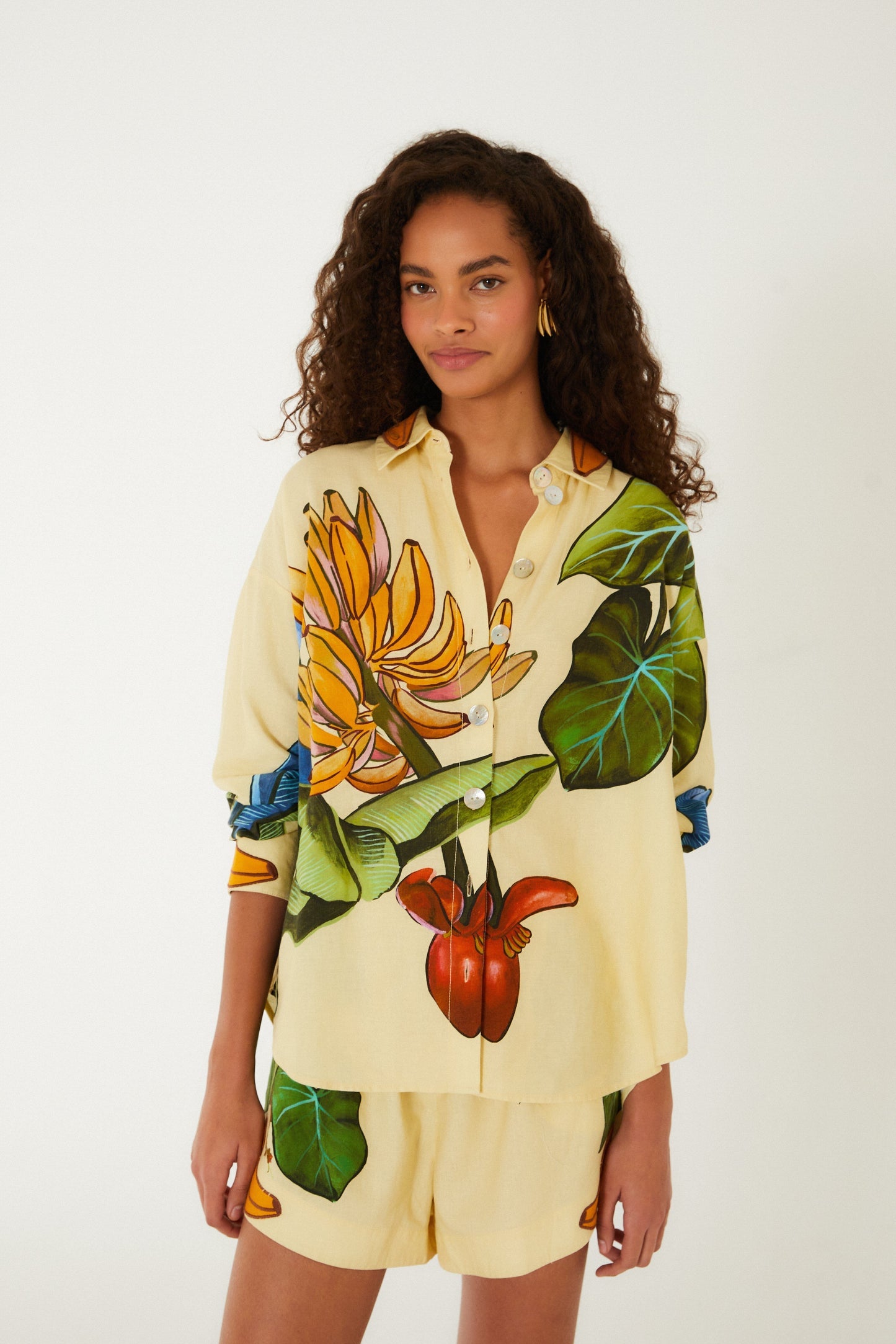 Yellow Banana Grapes Short Set