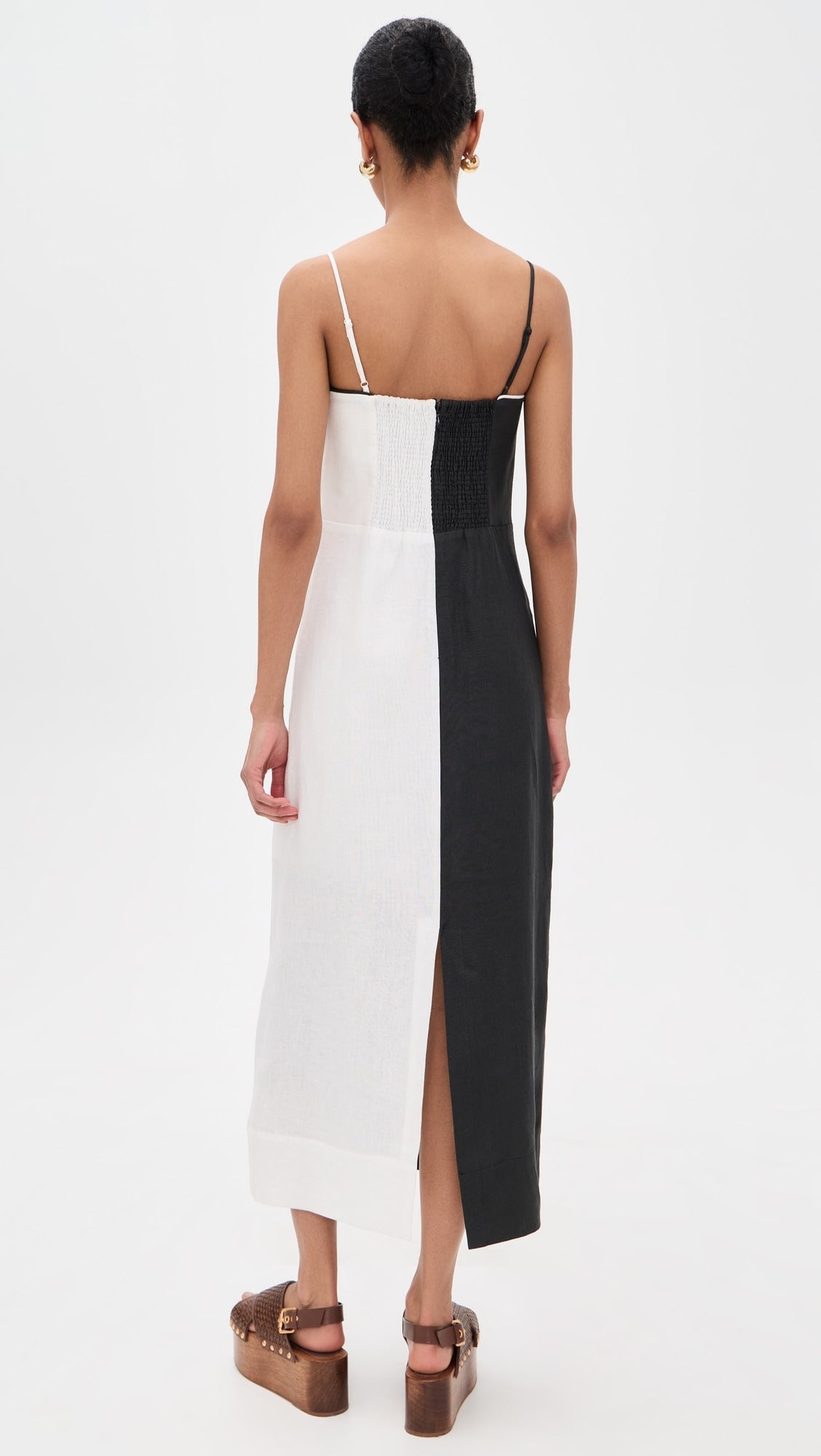 Black And White Embroidered Toucan Maxi Dress