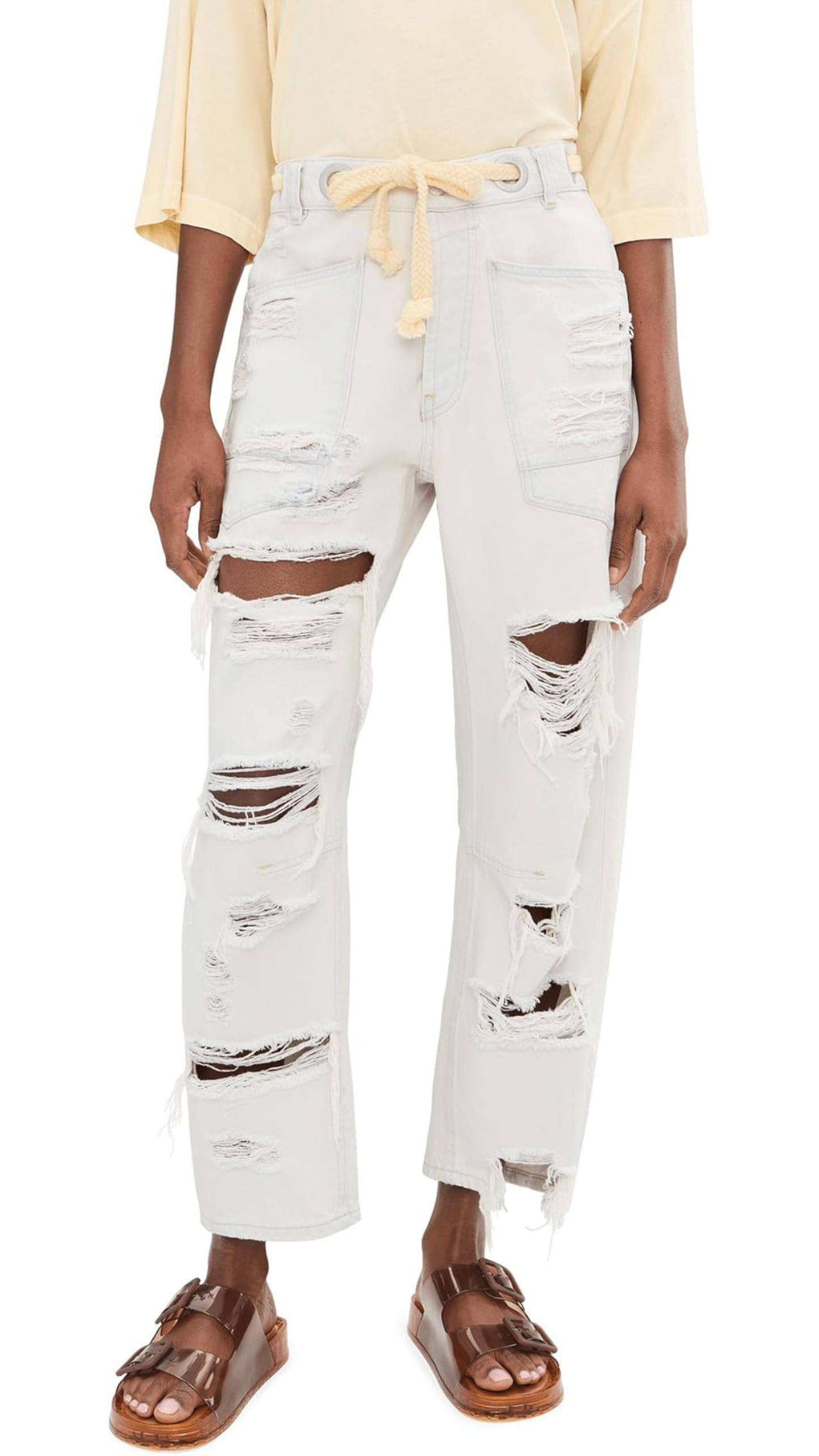 Moxie Low Slung Pull On Barrel Wide Leg-Sea Mist