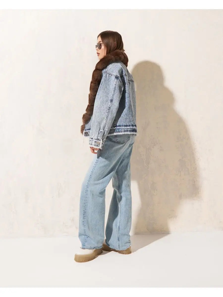 The Arctic Fox Fur Denim Jacket