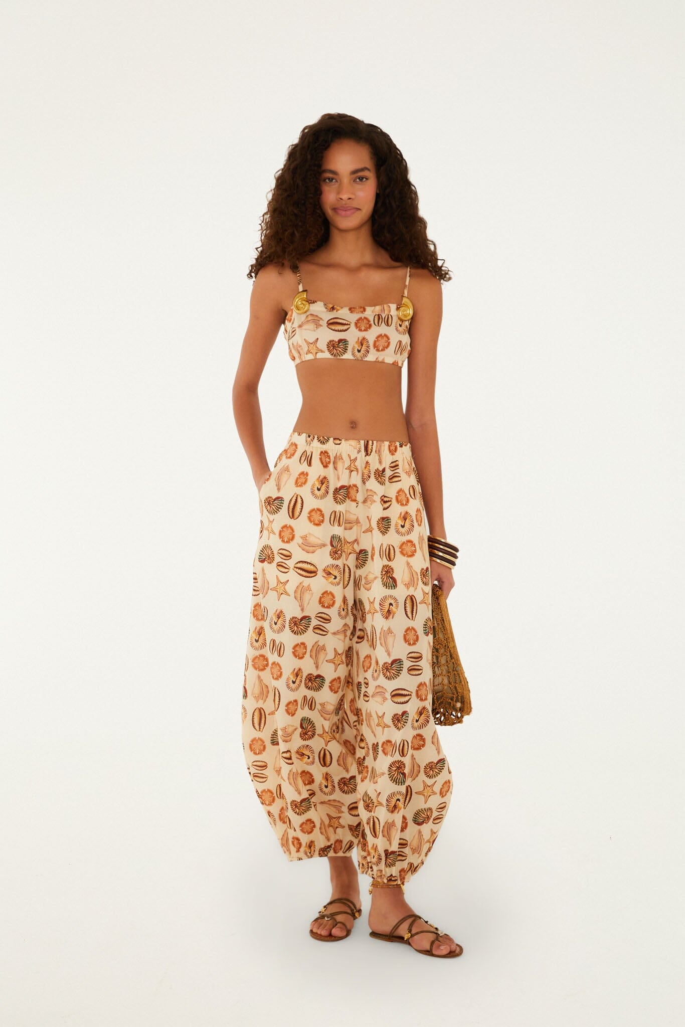 Sand Marine Shells Balloon Pants Set