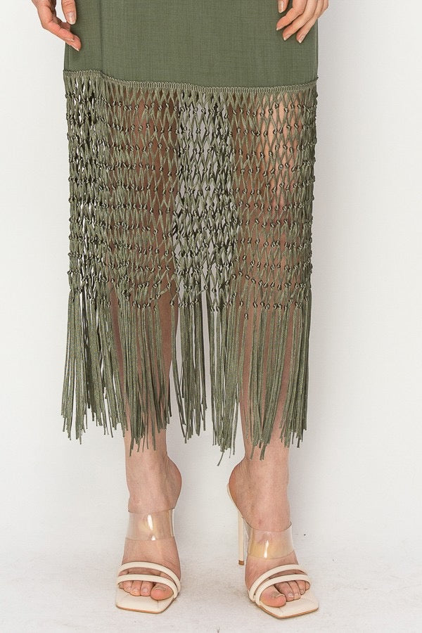 Bohemian skirt-Olive