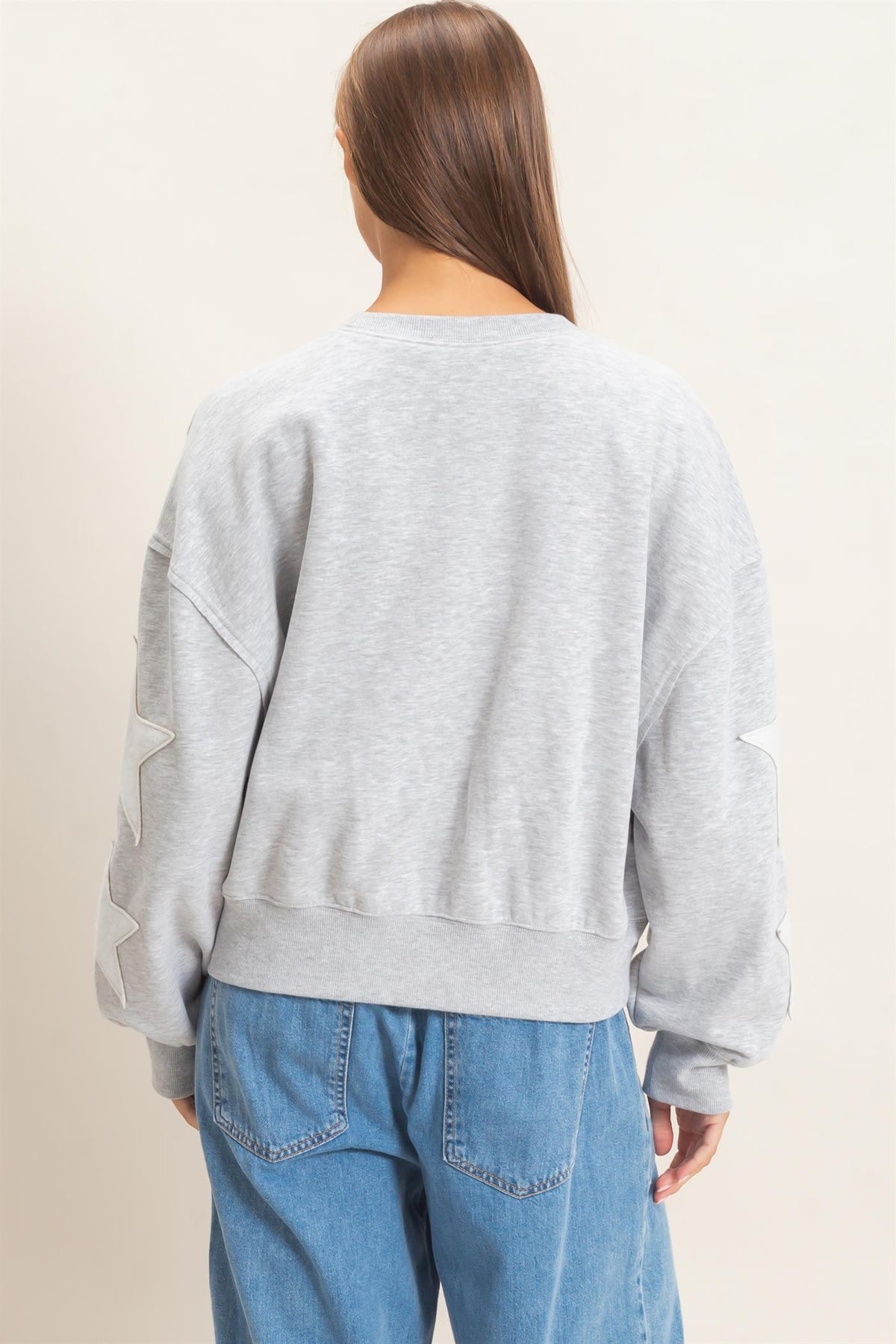 Varsity Star Sweat Set - Heather Gray