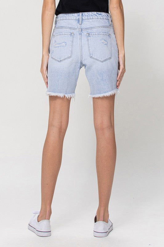 Criss Cross Mom Denim shorts