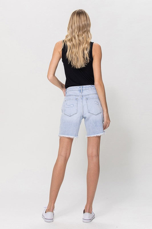 Criss Cross Mom Denim shorts