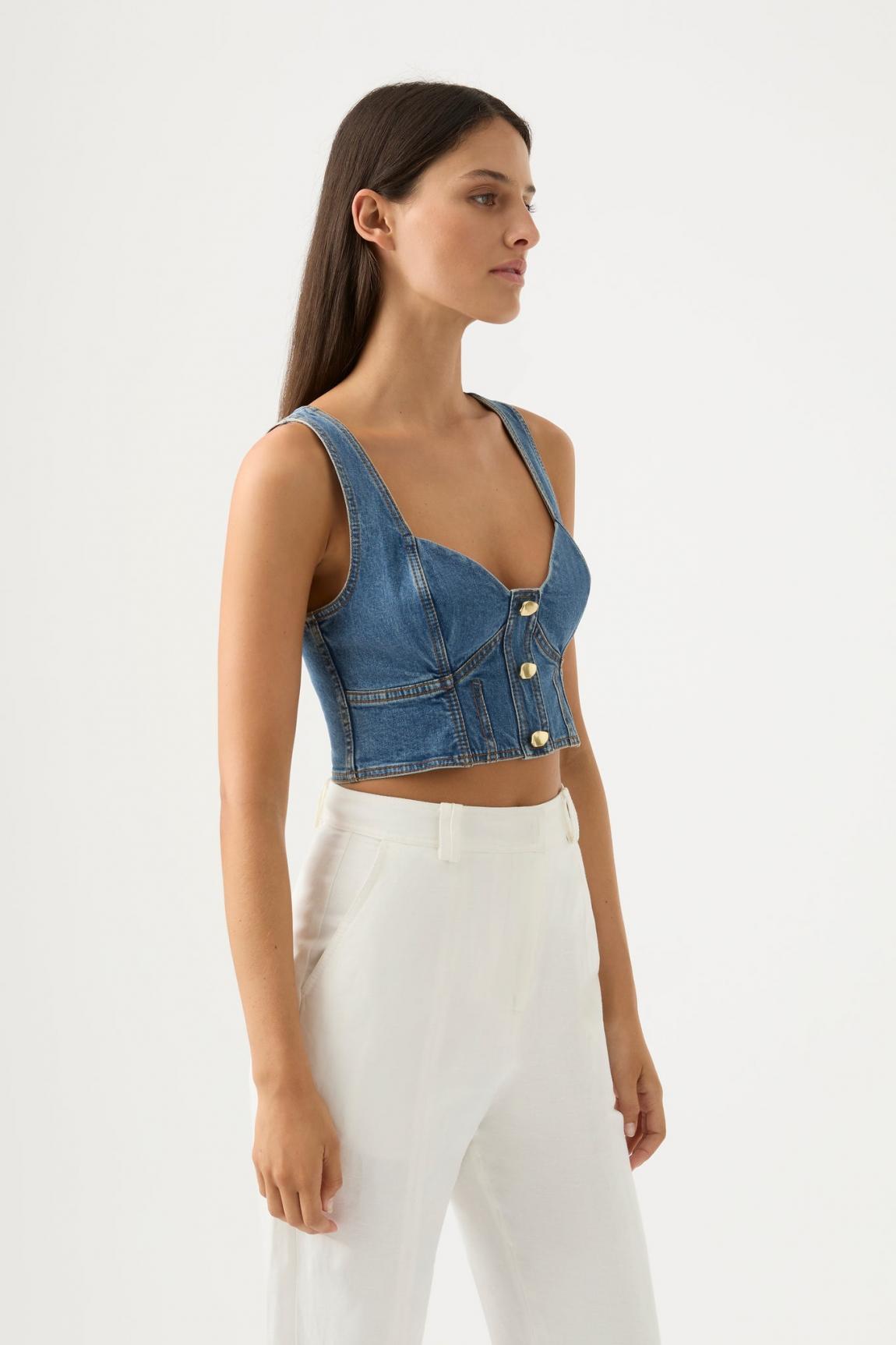 Dali denim Bustier