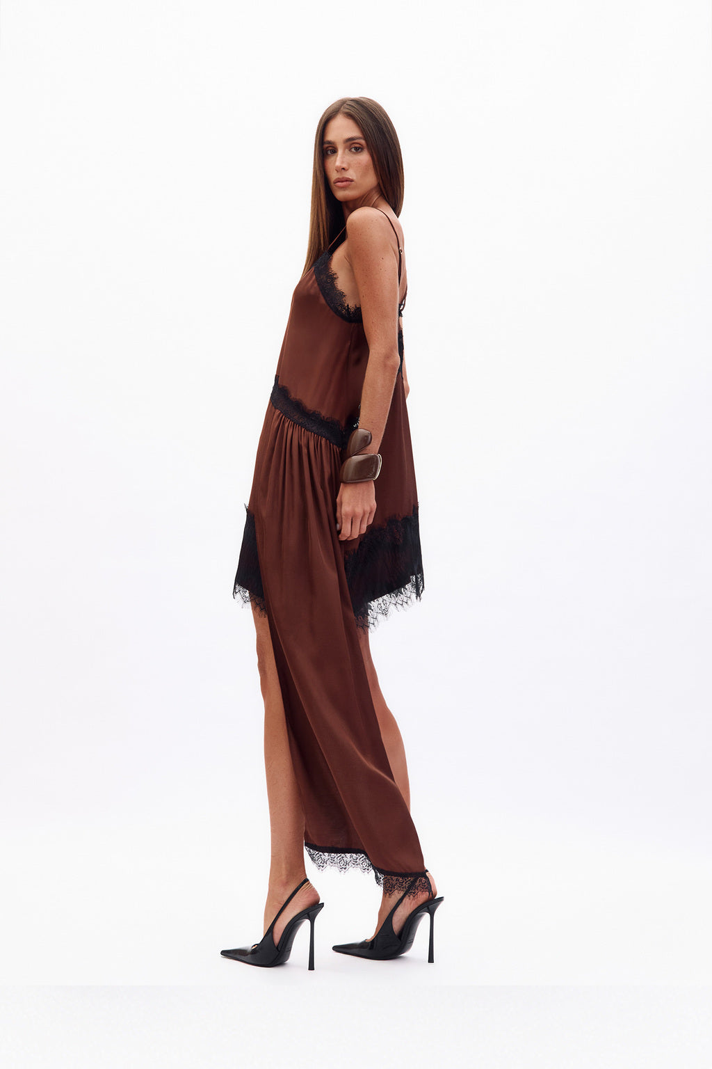 Oasis Tina Asymmetric Slip Dress – view 6