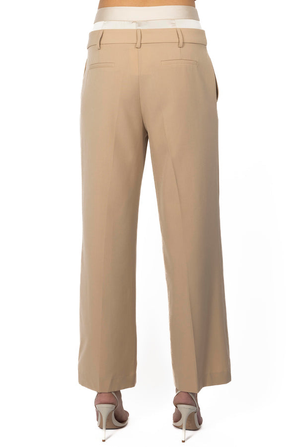 Dual waiste satin pants