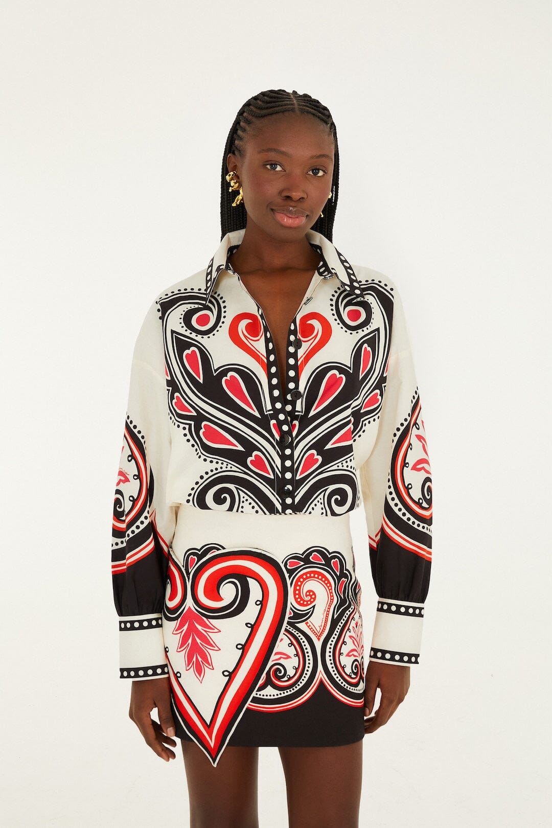 Graphic Ainika Mini Skirt Set