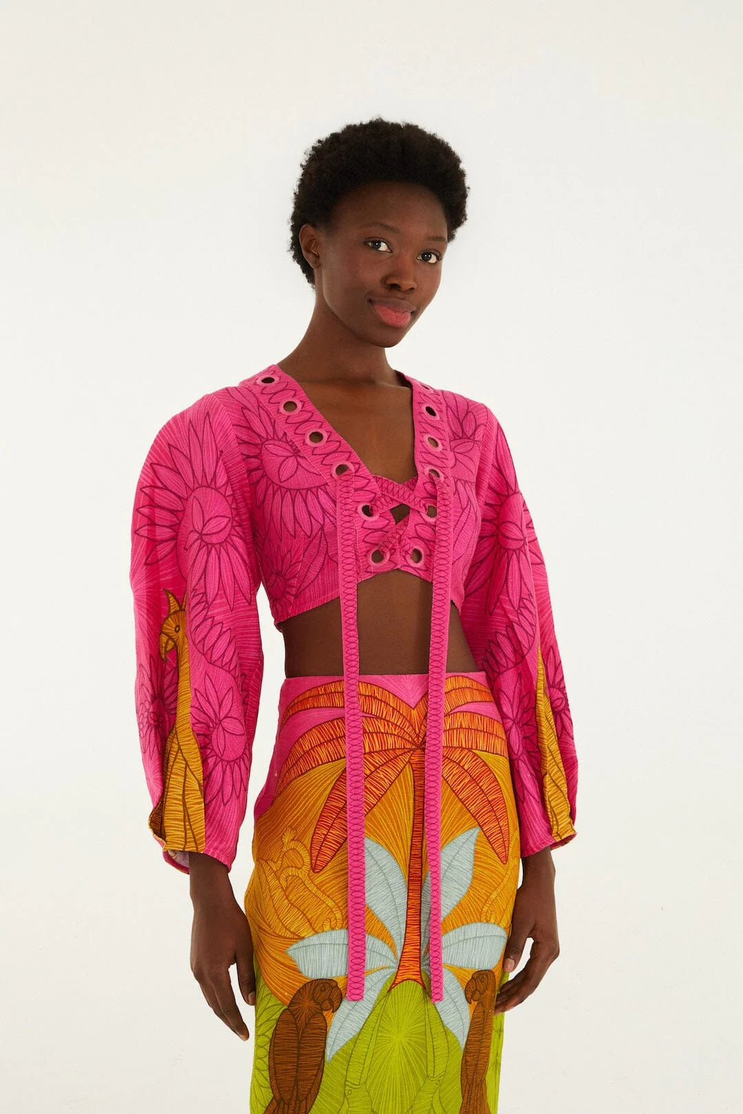Multicolor Usiacuri Skirt Set