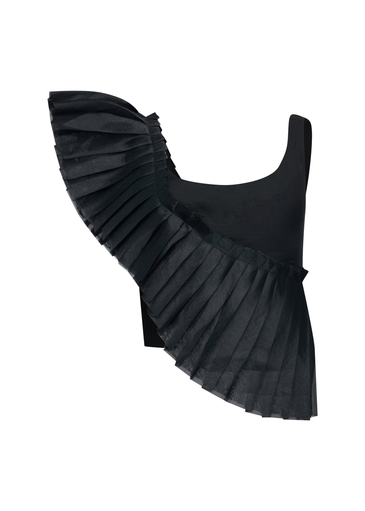 Midnight Pleated Statement Top