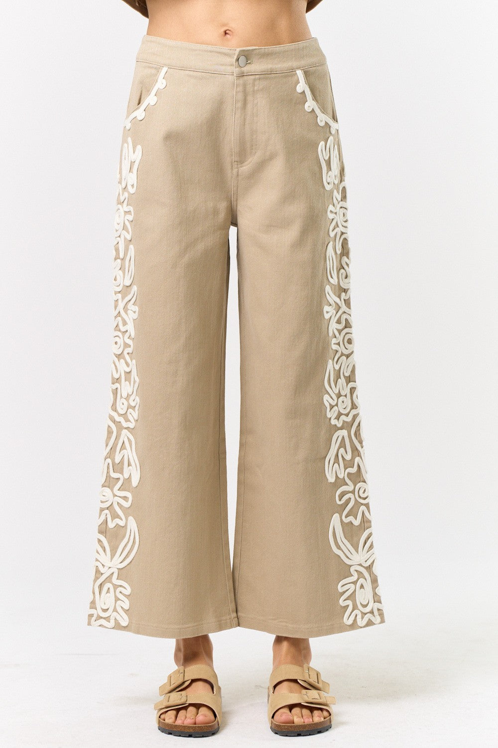 Jina Denim Set-Beige