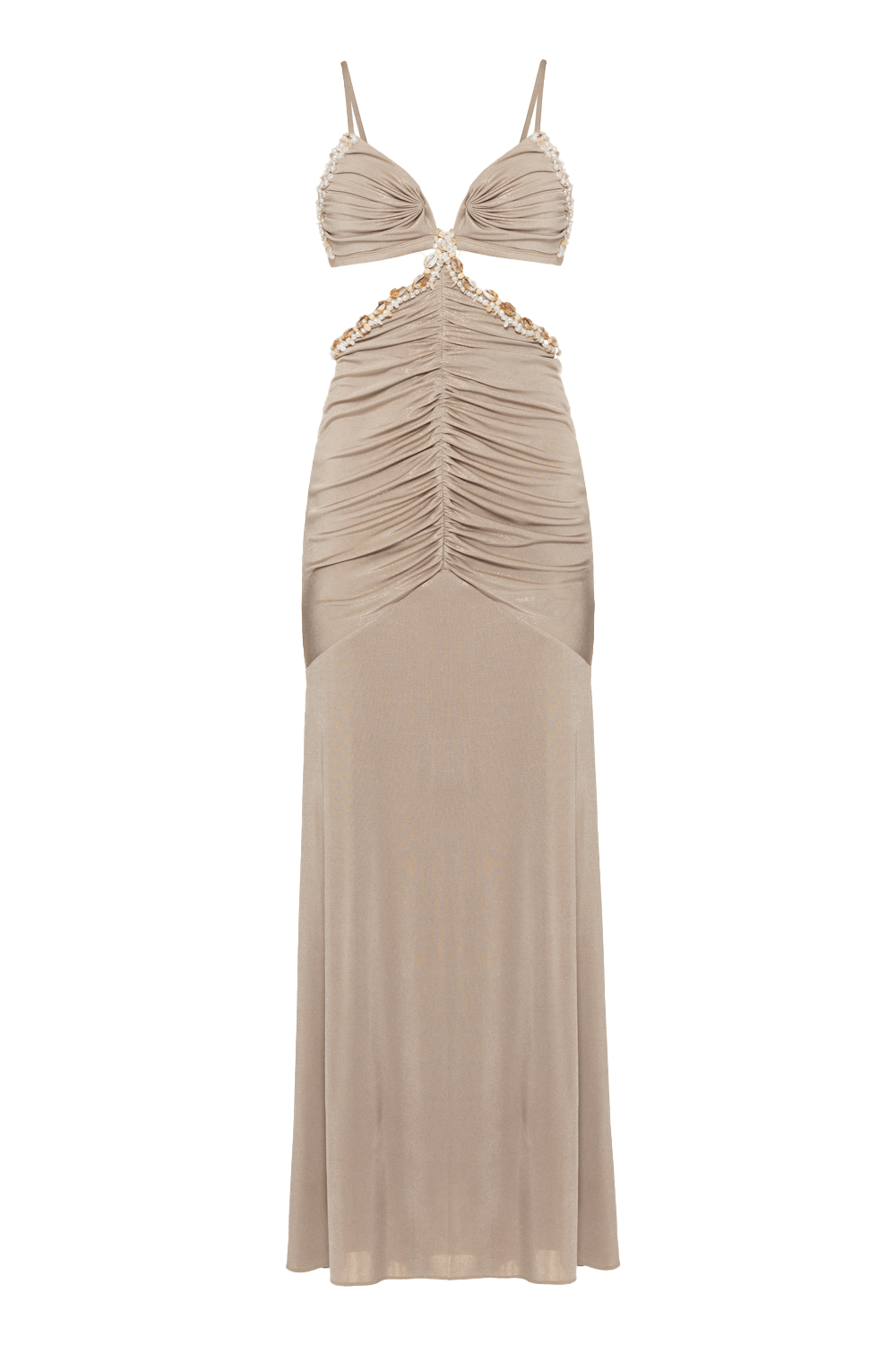 PATBO X CAMILA COELHO DUNE JERSEY CUT OUT DRESS