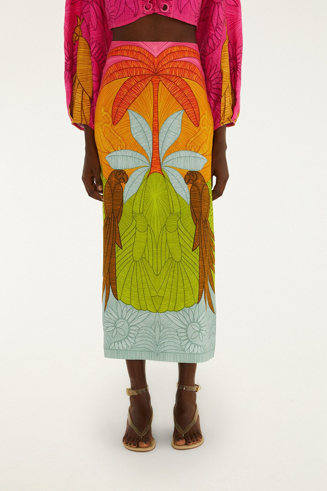 Multicolor Usiacuri Skirt Set