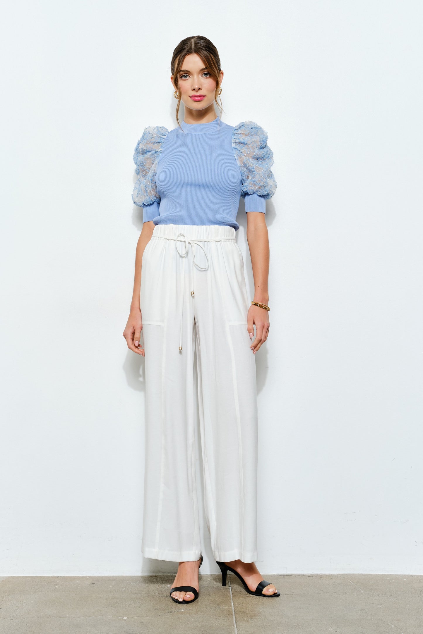 Ivory Breeze Wide-Leg Pants