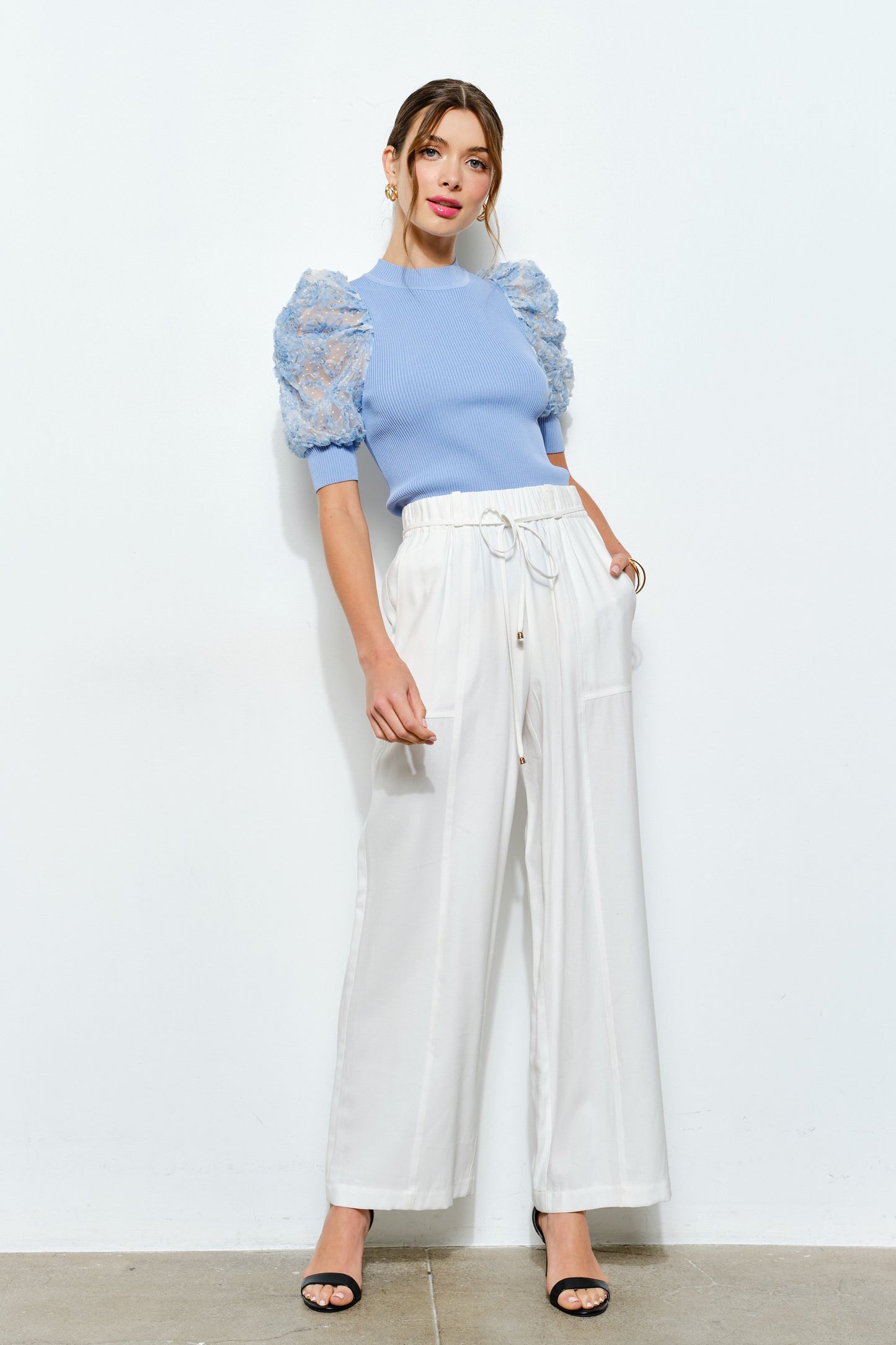 Ivory Breeze Wide-Leg Pants