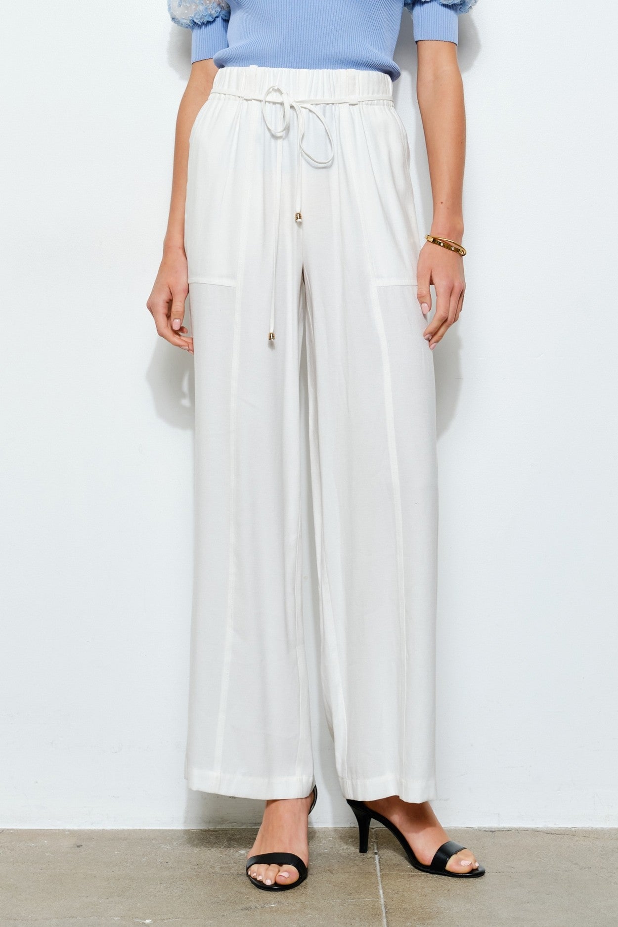 Ivory Breeze Wide-Leg Pants