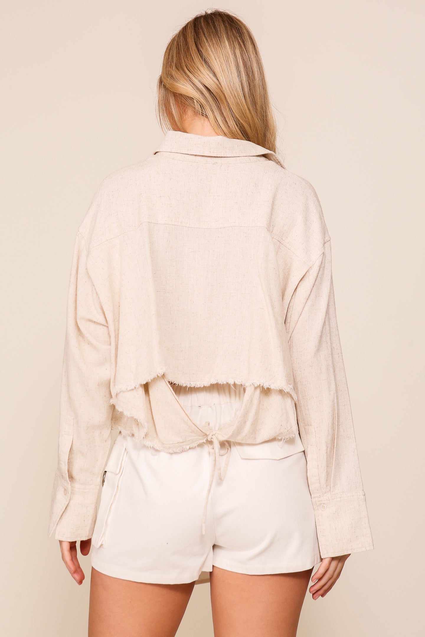 Raw linen shirt