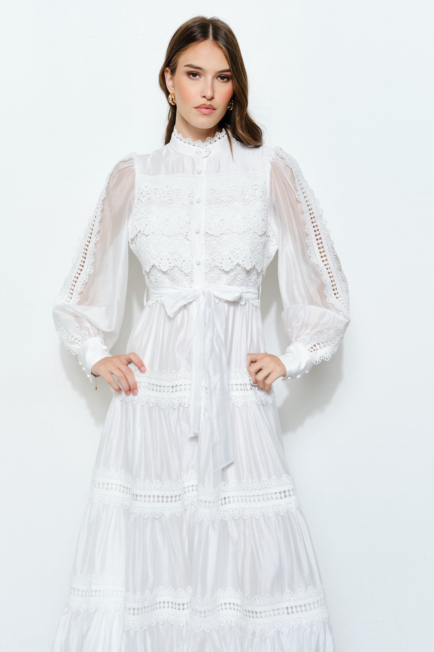 Ivory Romance Lace Maxi Dress