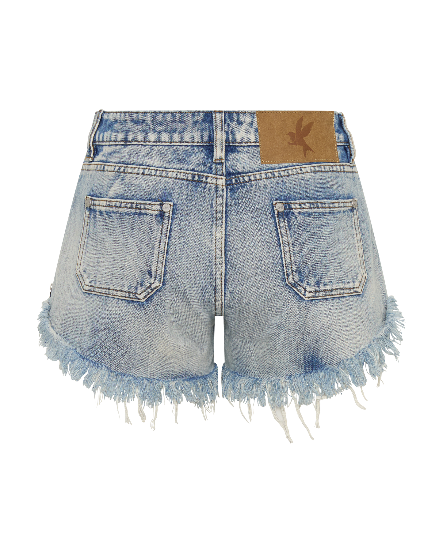 Retro Dukes Low Waist Mini Denim Shorts - Hendrixe Blue