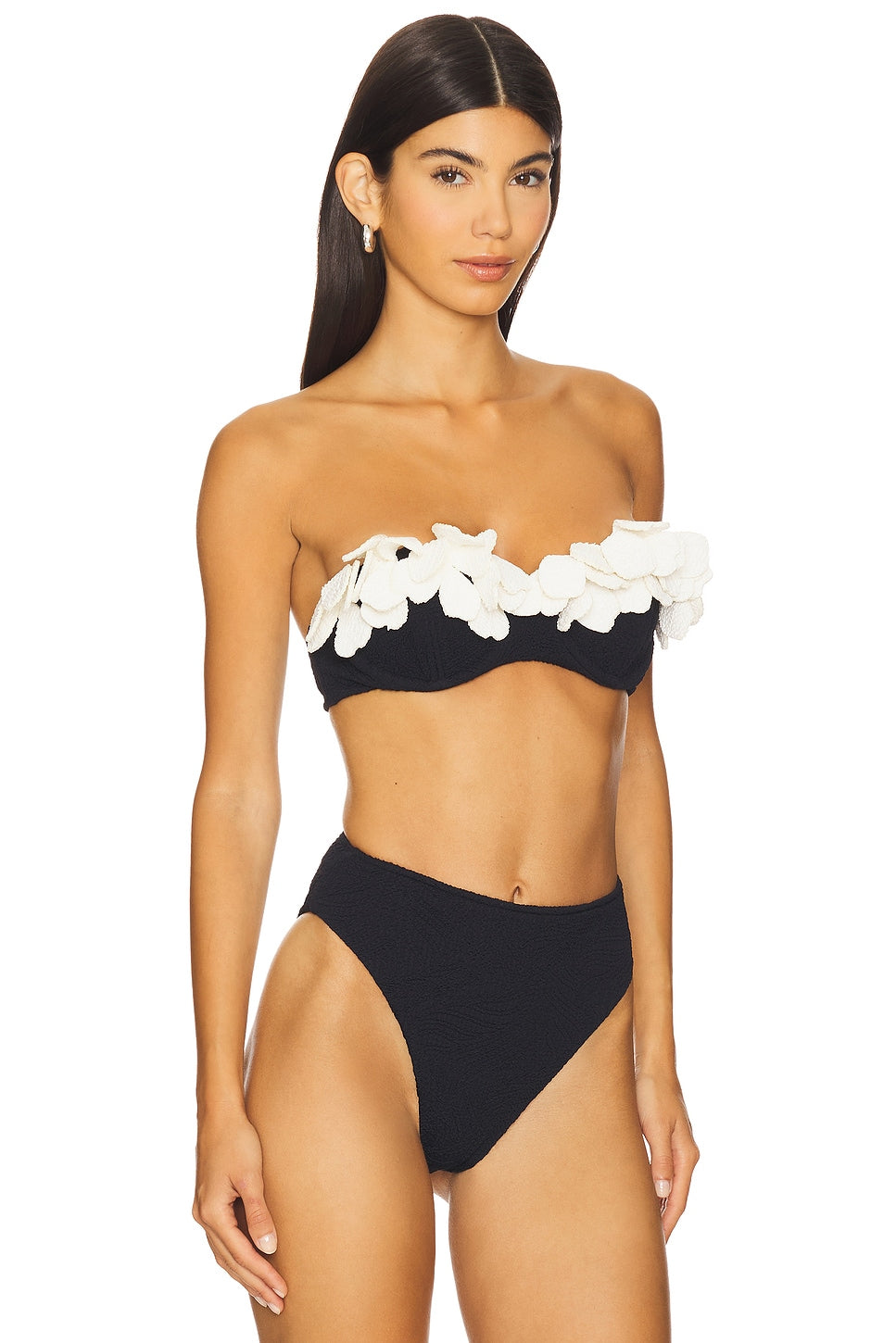 BREEZE JACQUARD FLOWER APPLIQUE BIKINI