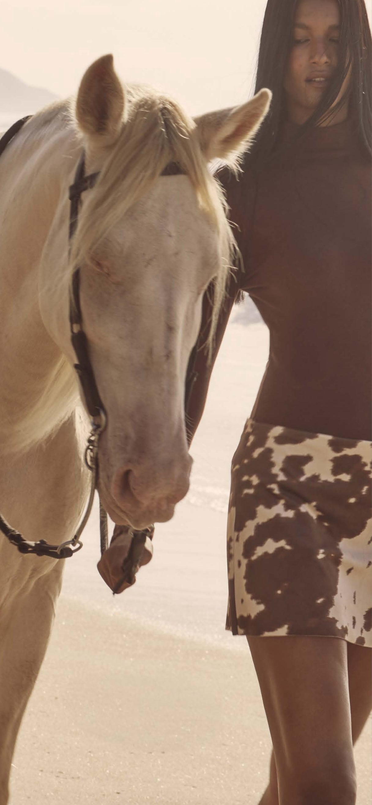 Thayane Cow Print Mini Skirt